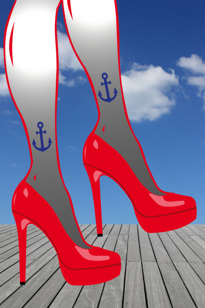 细高跟女人腿紧风格水手图片下载