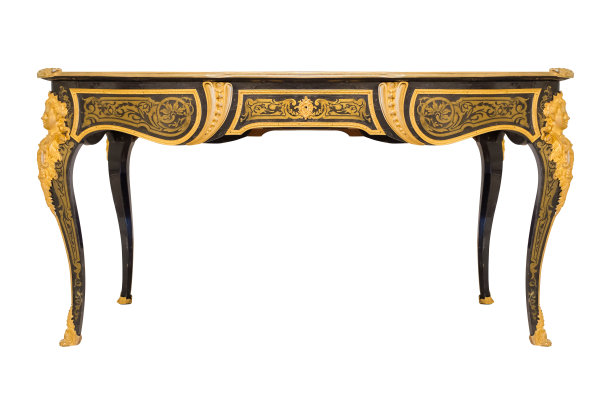 复古的桌子孤立在白色的背景图片下载