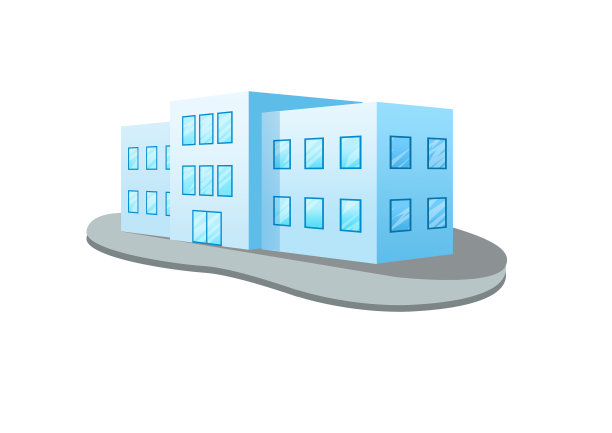 在白色背景上设计建筑图片下载