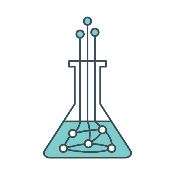 内置人工神经网络的烧瓶图标图片下载