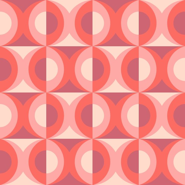 抽象复古点平面无缝图案与几何花环。永恒的简单模式。图片下载