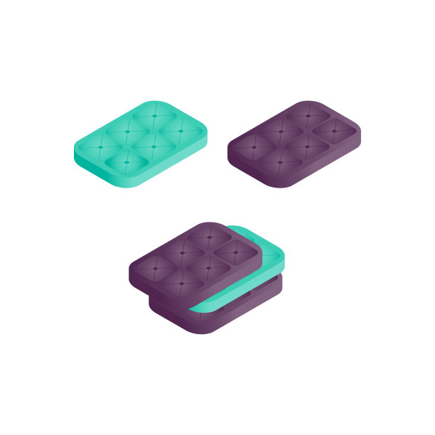 孤立的等距3D矢量图一堆枕头图片下载