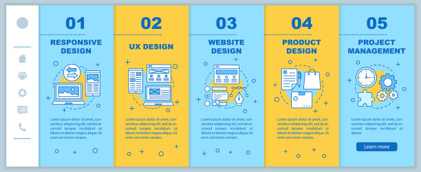 网页设计车载移动网页矢量模板图片下载