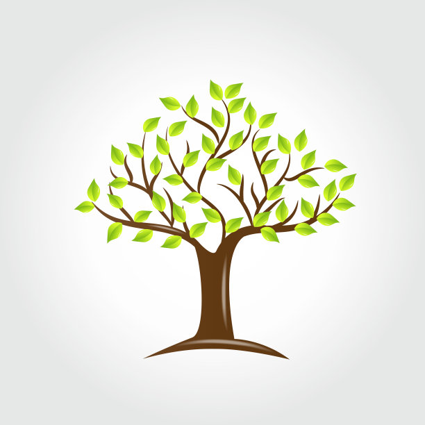 树生态符号图标矢量设计图片下载