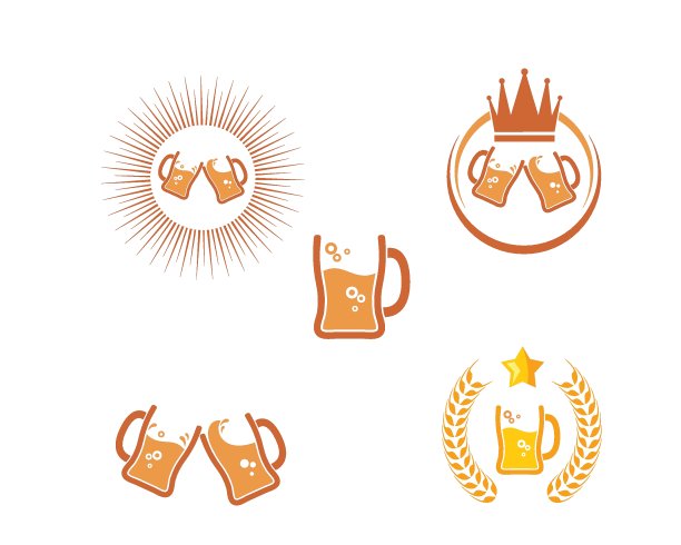 啤酒Logo图标矢量图设计图片下载