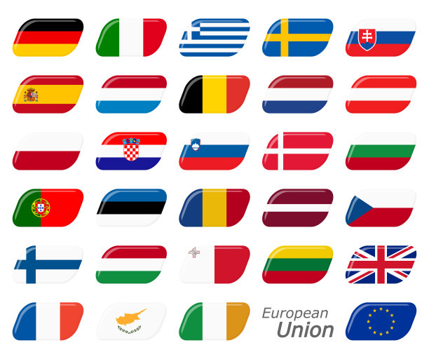 所有欧盟国家的国旗图片下载