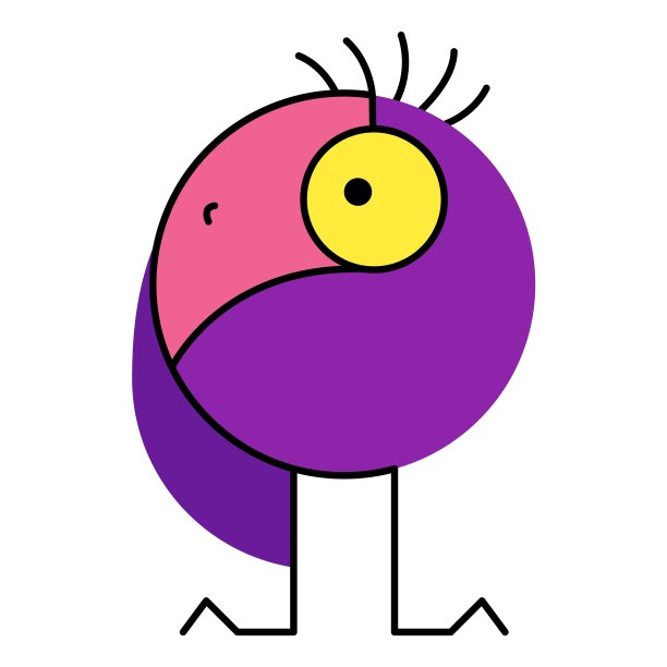 色彩鲜艳的几何鸟。一只鸟在白色背景上的程式化的插图。矢量元素的标志，海报，明信片和您的设计图片下载