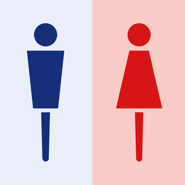 男厕所和女厕所的标志。图片下载