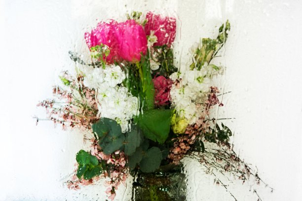 一束模糊的春花。图片下载