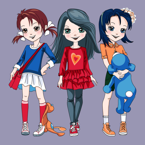 向量的女婴图片下载