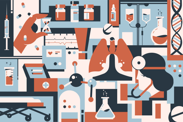 仪器，医生和病人的医学背景。图片下载