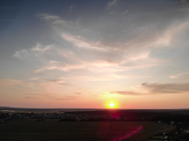 风景-从鸟瞰日落图片下载