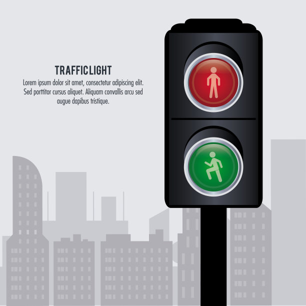 信号灯交通灯标志设计图片下载