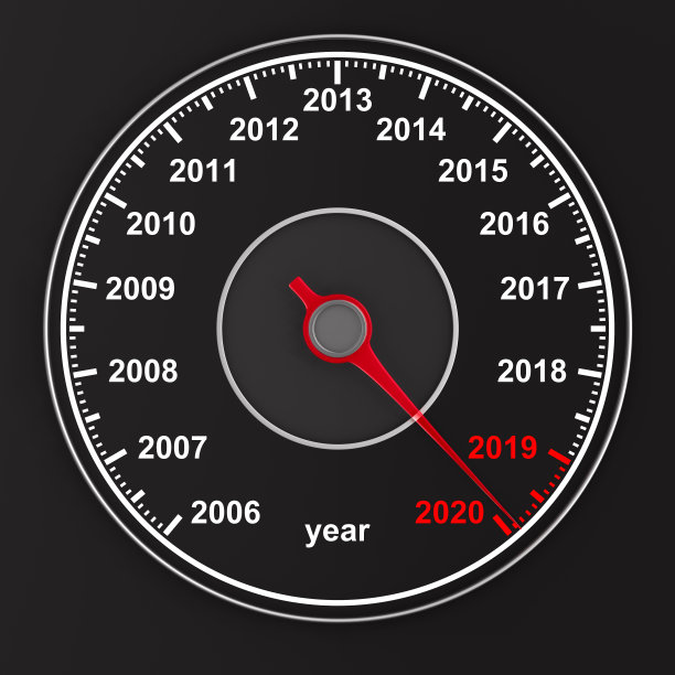 日历从速度计在黑色背景。三维演示图片下载