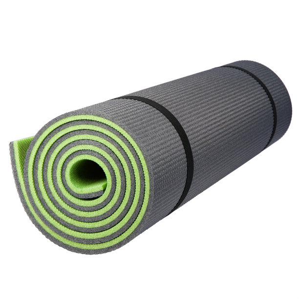 绿色的健身垫隔离在白色图片下载