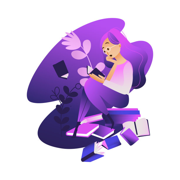 年轻的女孩阅读书籍和选择阅读什么围绕着文学。图片下载