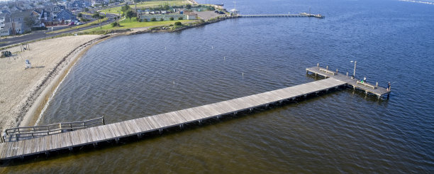 滨海湾休闲垂钓码头，尽收眼底图片下载