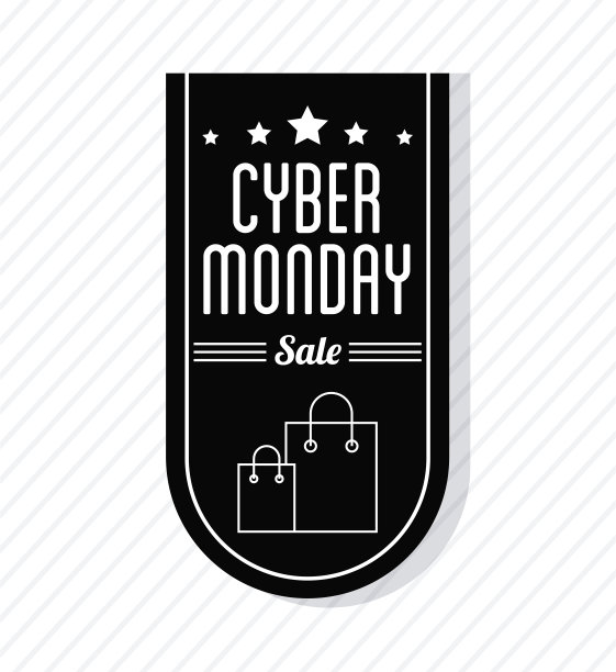 购物袋和网络星期一设计图片下载