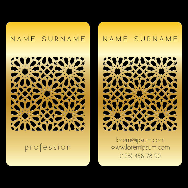 带有裁剪出的阿拉伯图案的名片模板。激光切割，东方金设计。模板适用于请柬、贺卡。用于切割纸张，金属，木材。图片下载