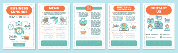 商务午餐宣传册模板布局图片下载
