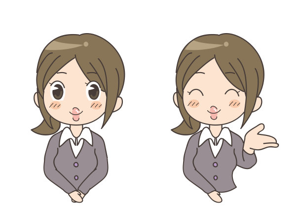 欢迎姿势-接待员2套图片下载