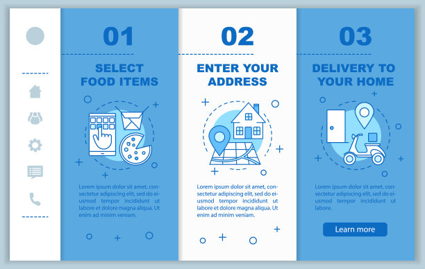 外卖车载移动网页矢量模板图片下载