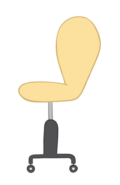 矢量插图办公椅。手绘。图片下载