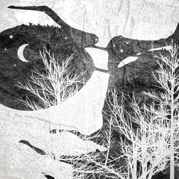 一个女性头部的剪影。图片下载