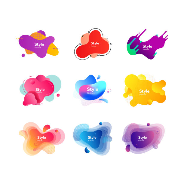 氖液体抽象元素集合图片下载