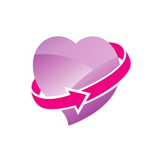 无限改进爱心标志设计矢量插图图片下载