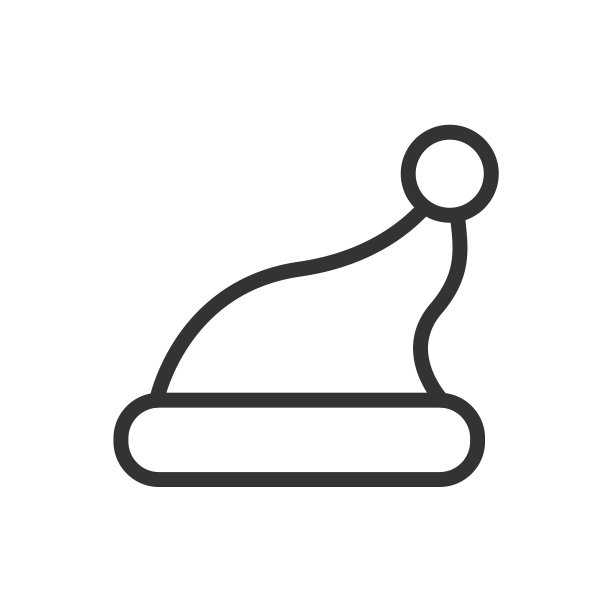 圣诞老人帽子轮廓矢量图标孤立的白色背景。圣诞老人帽平面图标的网页，移动和用户界面设计。寒假的概念图片下载