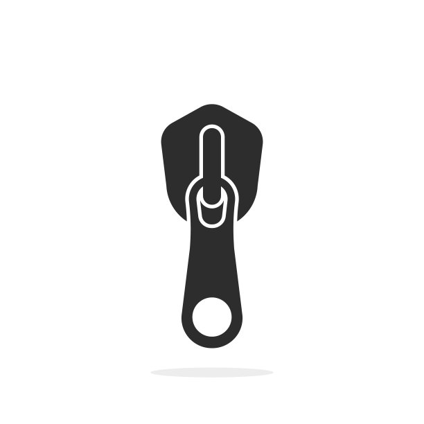 简单的黑色拉链图标图片下载