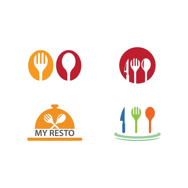 叉子和勺子图标图片下载