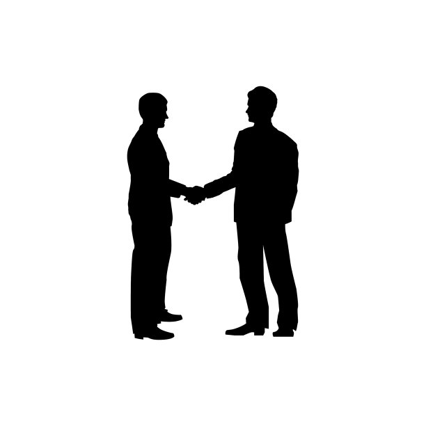 两个商人握手。男人勾勒出商业合作的象征。协议的概念图片下载