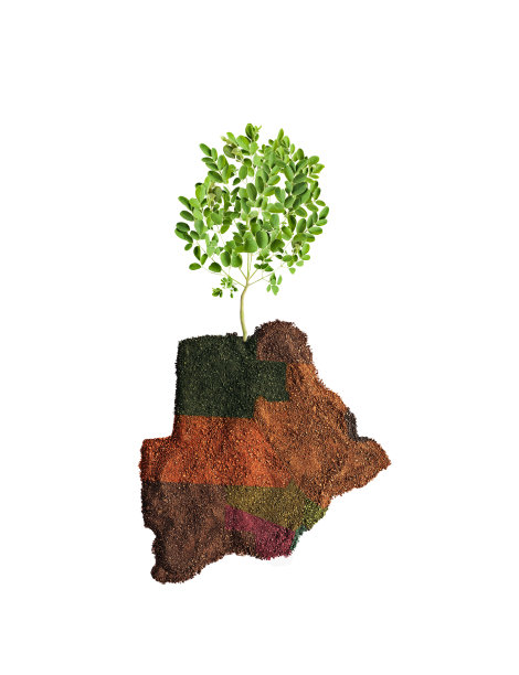 博茨瓦纳概念地图图片下载