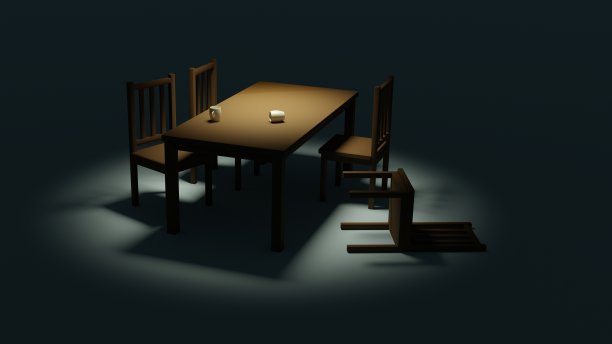 留下了一个匆忙的3D渲染图片下载