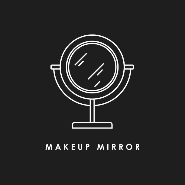 化妆镜轮廓图标图片下载