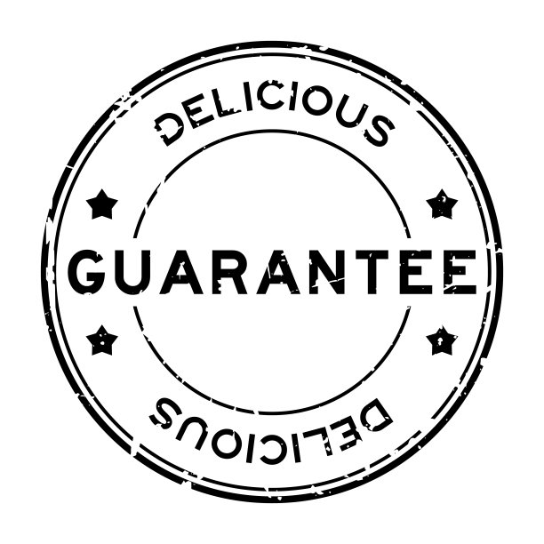 垃圾黑保证美味字圆形橡胶印章上的白色背景图片下载