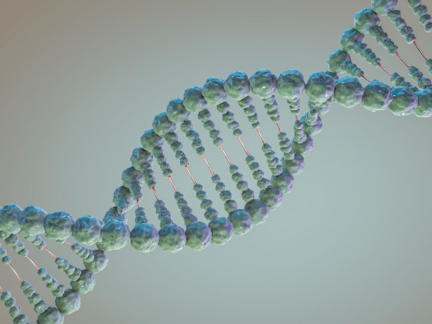 DNA链。抽象的科学背景。三维渲染图片下载