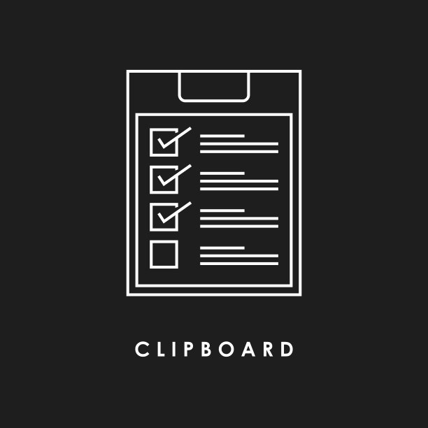 剪贴板检查表行图标图片下载