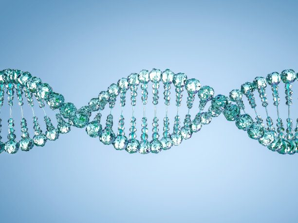 DNA链。抽象的科学背景。三维渲染图片下载