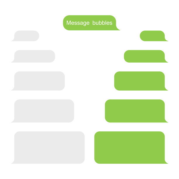 消息气泡设计的聊天工具或网站模板。现代矢量插图平面风格图片下载