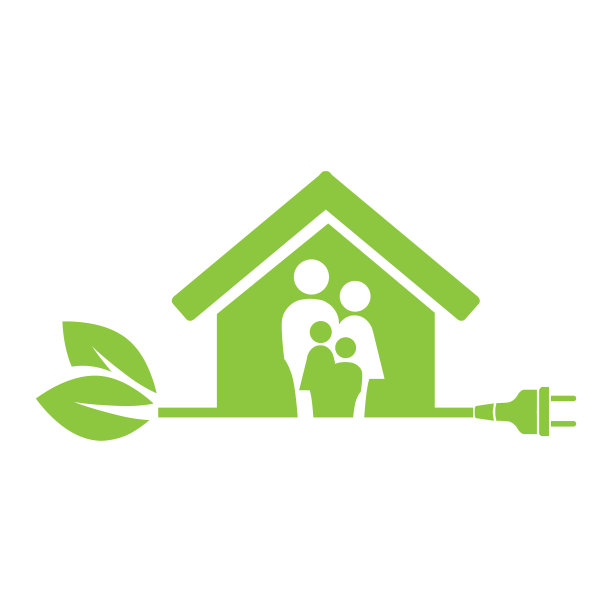 绿色家庭的房子图片下载