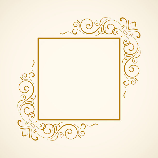 的黄金框架。优雅的矢量元素的设计与地方的文本。蕾丝背景的邀请和贺卡。图片下载