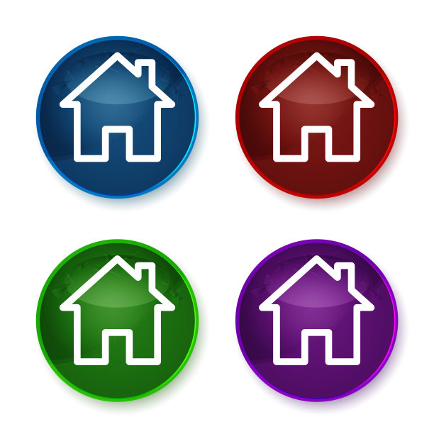 主页图标闪亮圆形按钮设置插图图片下载