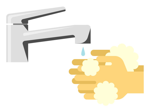 用洗手皂洗手的简单说明素材图片