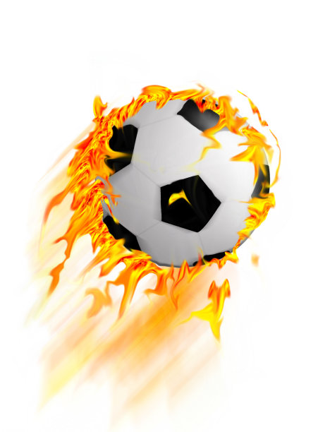 火足球孤立的背景图片下载