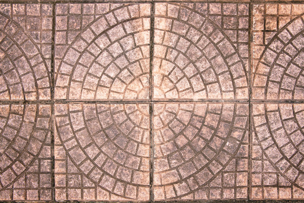 旧的垃圾路面，混凝土水泥砌块表面纹理抽象的背景图片下载