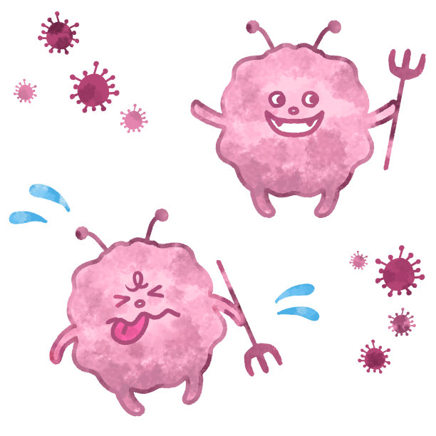 人物插图设置的粉红色模具图片下载