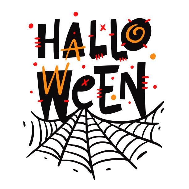 万圣节手绘矢量插图。孤立在白色背景上。图片下载